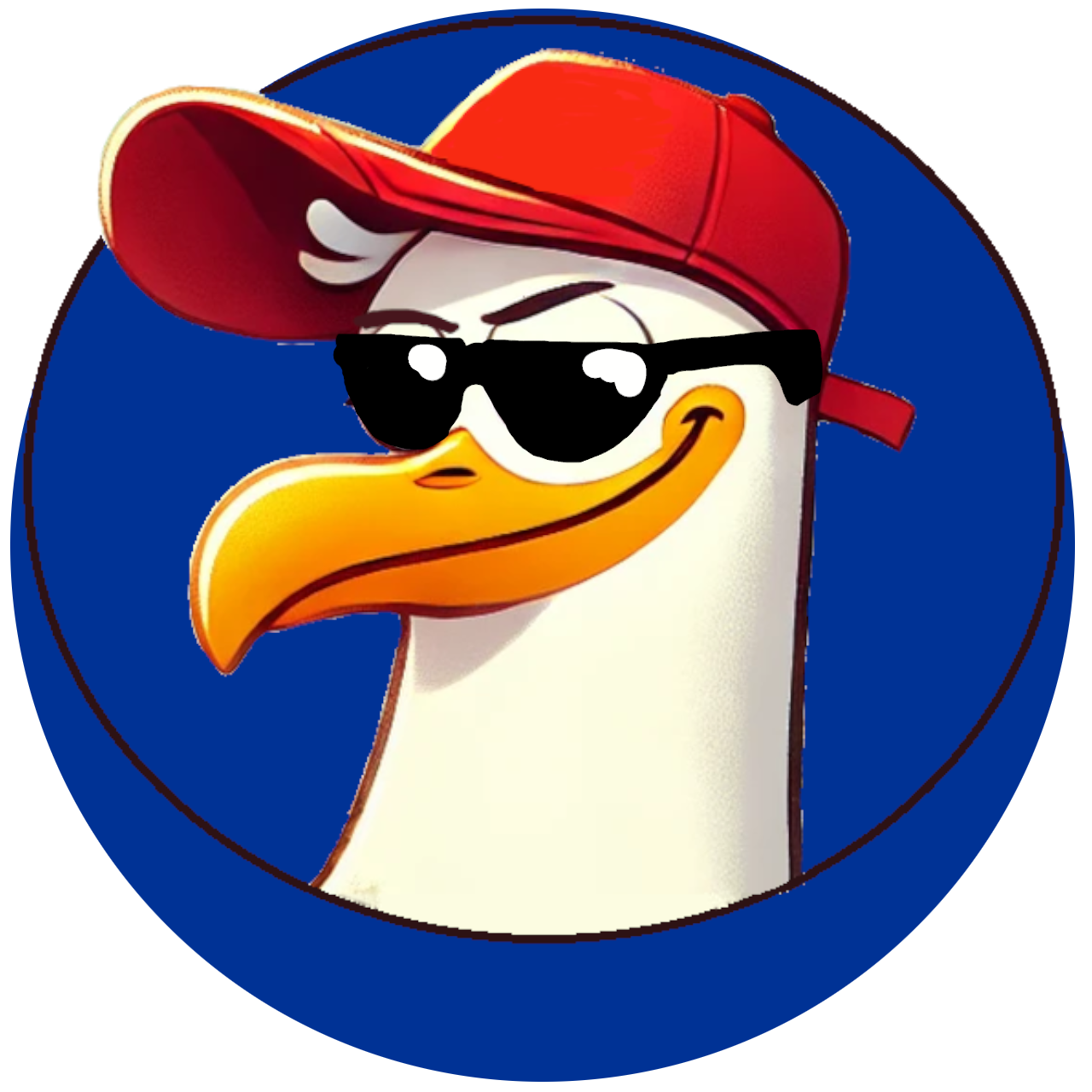 Coole Möwe mit Sonnenbrille