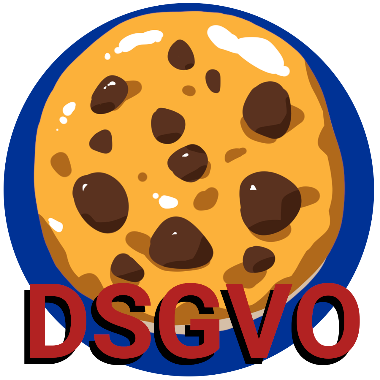 Text DSGVO mit Cookie im Hintergrund
